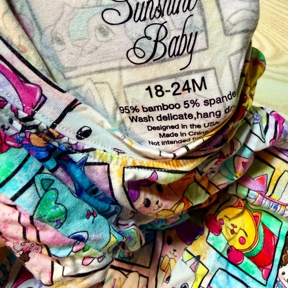 “Gabby’s Dollhouse” Bamboo Short Sleeve & Shorts Pajama Set (18-24) - Picture 2 of 3